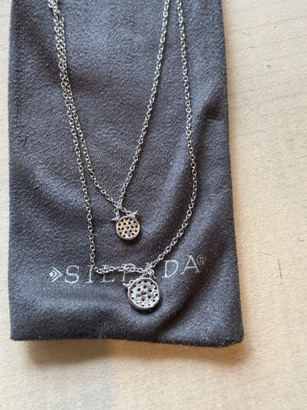 Silpada Sterling silver CZ tiered necklace - Picture 2 of 3